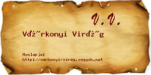 Várkonyi Virág névjegykártya